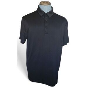 Birdie Bound Golf Performance Stretch Polo Shirt Men's Black Size Large